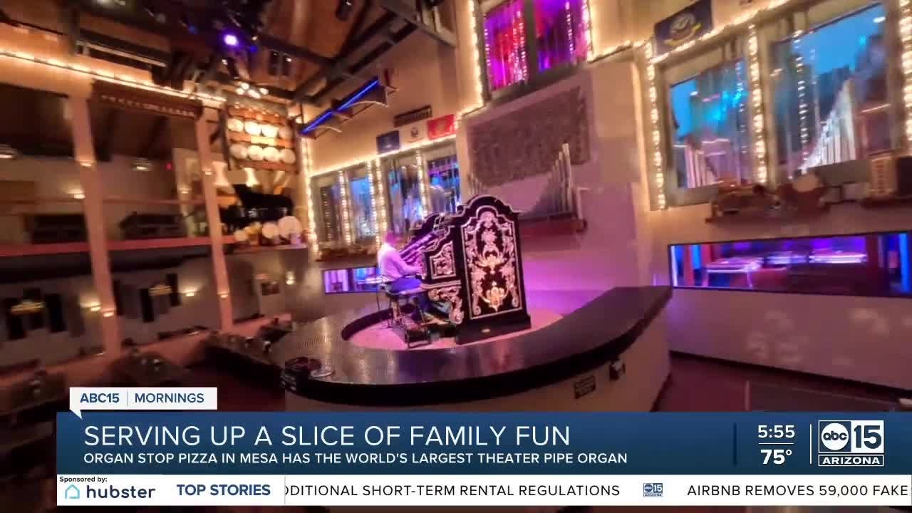 See the world's largest Wurlitzer theater pipe organ at Organ Stop Pizza in Mesa