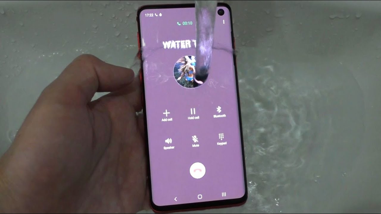 Samsung Galaxy S10 Incoming Call Underwater