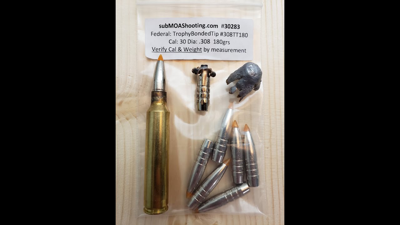 300 PRC 180 gr Trophy Bonded Tip ballistics gel test PT1