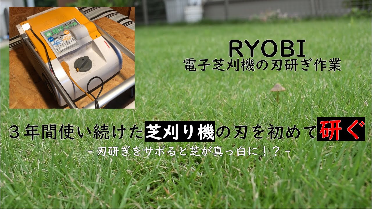 ３年間使い続けた芝刈機の刃を初めて研ぐ