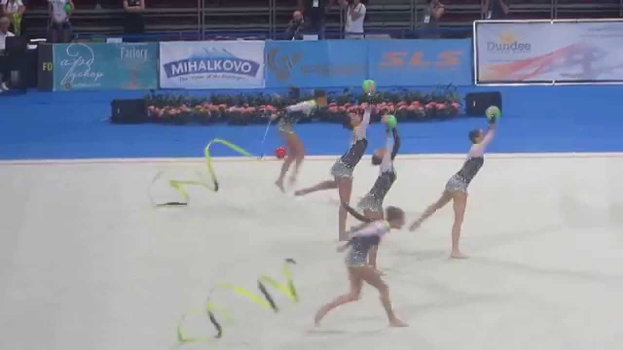 Bulgarian National Team - Rhythmic Gymnastics Dundee World Cup 2014 (2 ribbons & 3 balls)