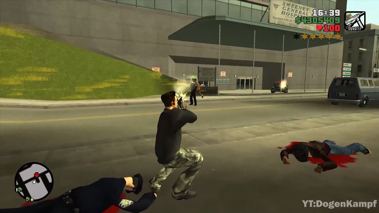 GTA Liberty Wiseguy -  Wanted Level 6 Shootout + Wanted Level Escape