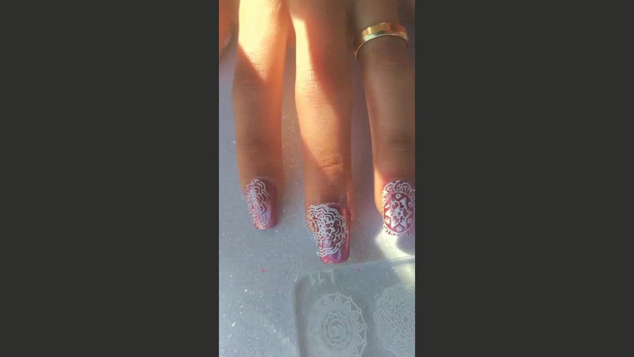 Tutorial Unhas Mandala Placa L11 Lune Belle com Carimbo Transparente