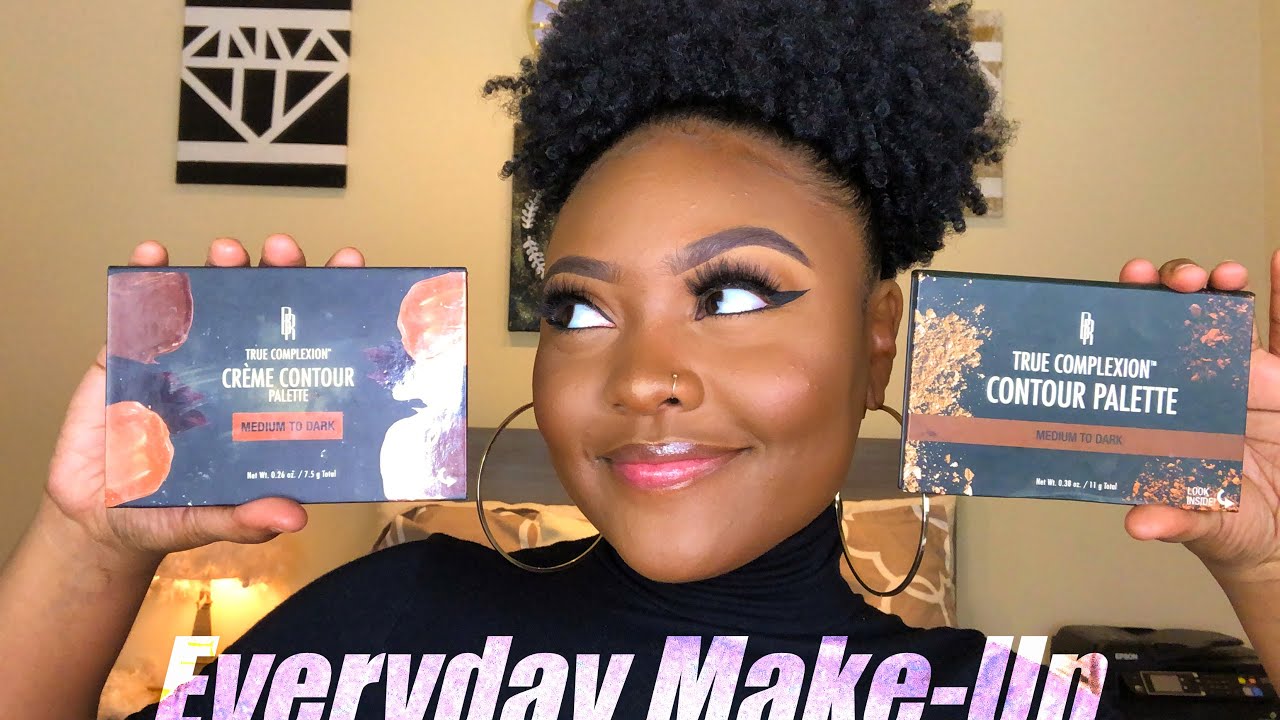 Everyday Makeup Tutorial ft. Black Radiance Contour Pallete | Makeup for women of color (WOC)