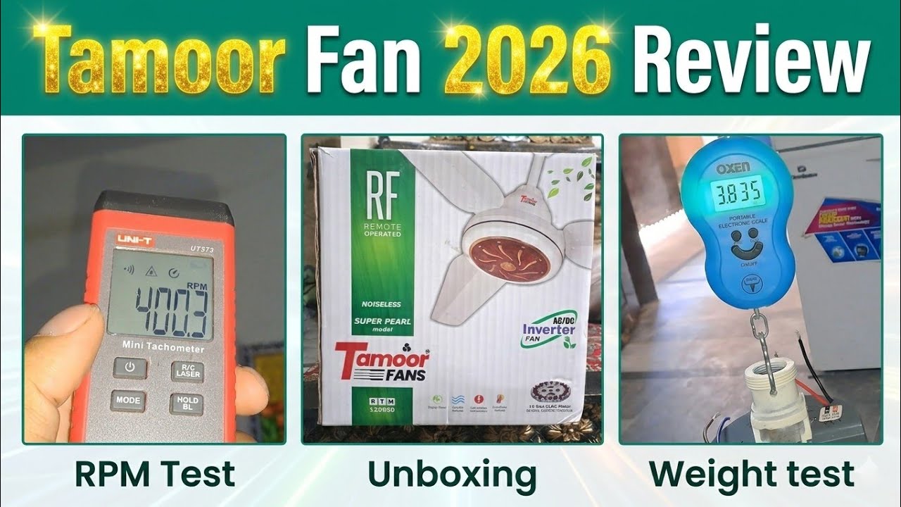 Tamoor AC DC fan full review || tamoor fan kitne watt Ka hota hai @karachiwalay007 