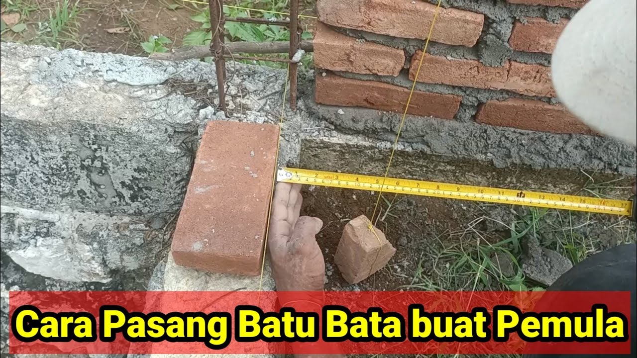 Cara pasang batu bata || Cara Lot Pasangan Batu Bata Agar Lurus Buat Pemula
