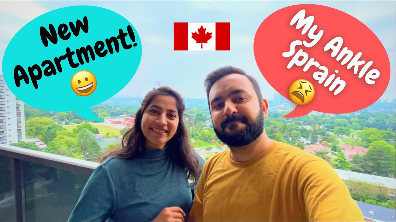 Moving to a New Apartment in Toronto 😃| BUT Nishant also sprained his ankle in the process 🤕