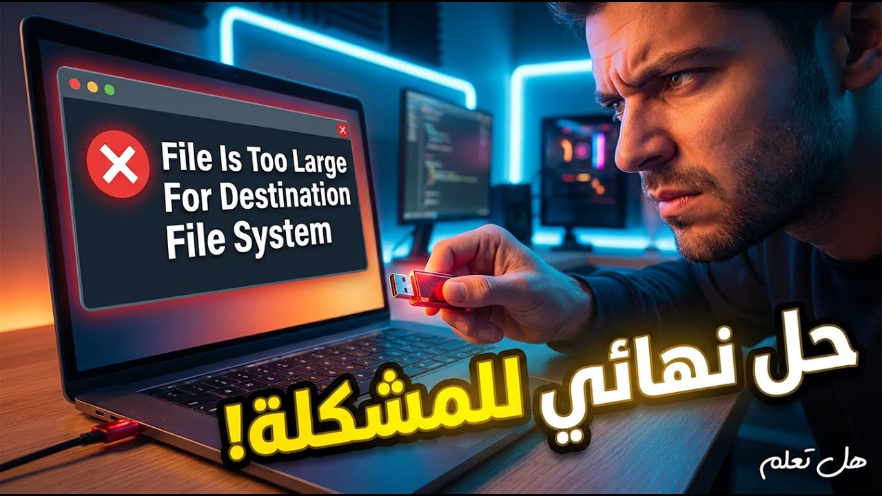 كيفية حل مشكلة File Is Too Large For Destination File Systemالفلاشة