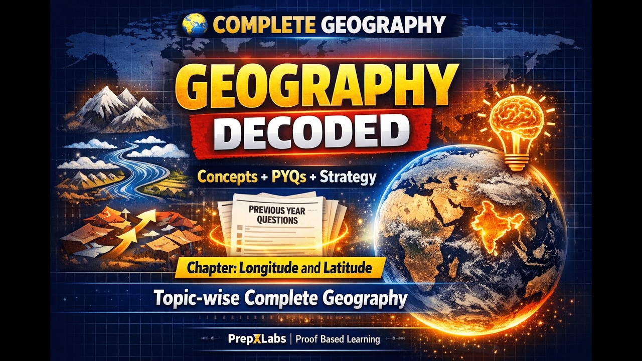 1. Longitude and Latitude | Complete Geography | Prelims Direct Hit | UPSC and all state PCS