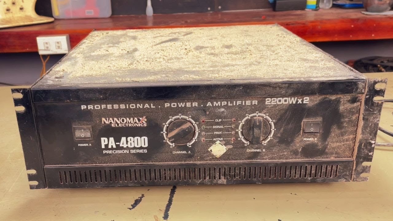 Restoration Professional Power Amplifer PA-4800 // Восстановление мощности системы 2200Вт + 2200Вт