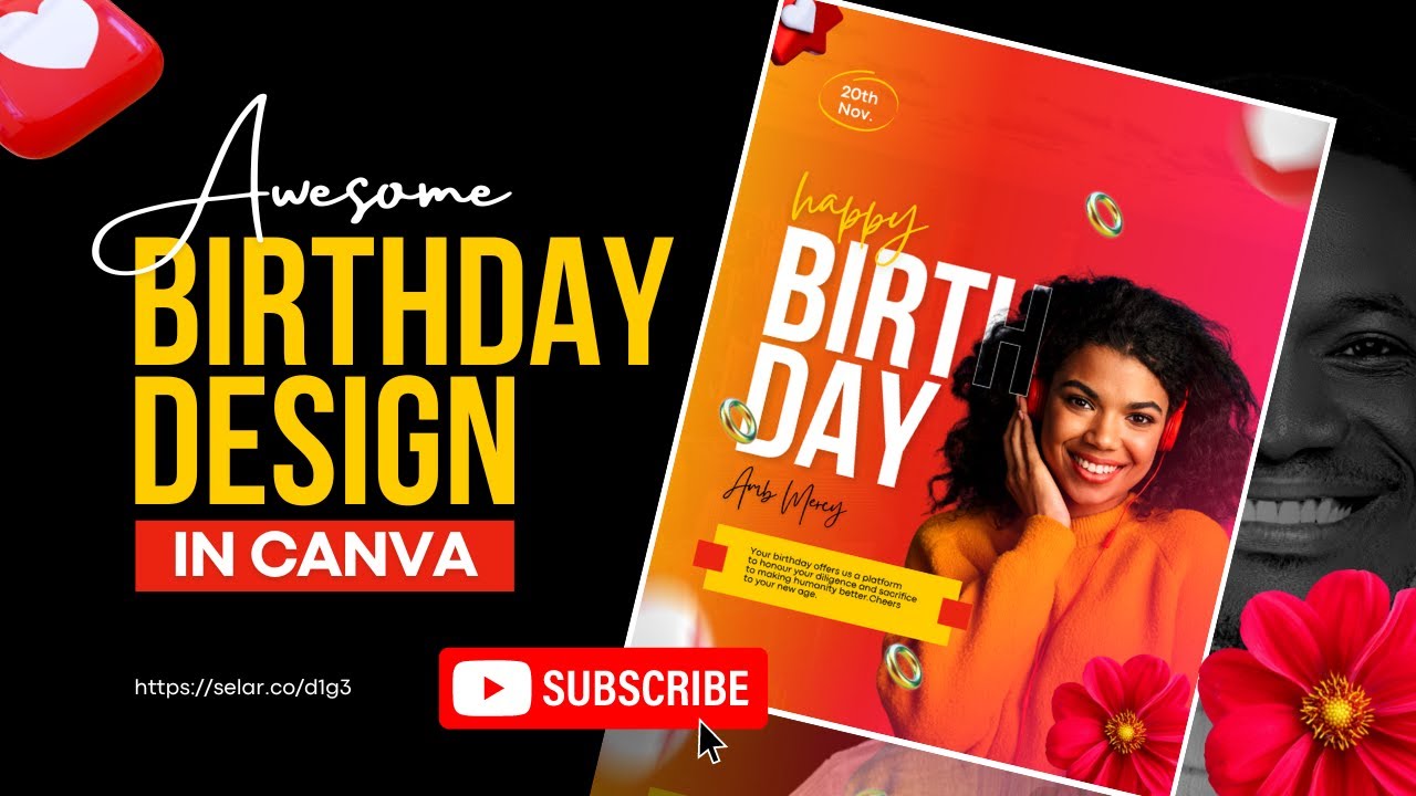 AWESOME BIRTHDAY FLYER DESIGN IN CANVA!!! 🔥😍