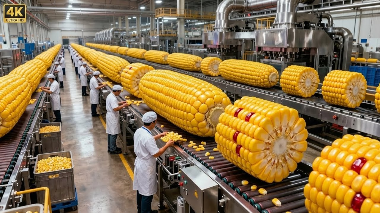 Inside a Modern Corn Flakes Factory: From Raw Corn to Crispy Breakfast Cereal (Full Process)