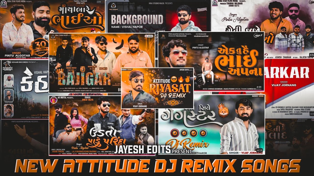 All Hit Attitude Song 2024 || Vijay Jornang New Song || DJ remix || Gujarati Attitude Song Nonstop