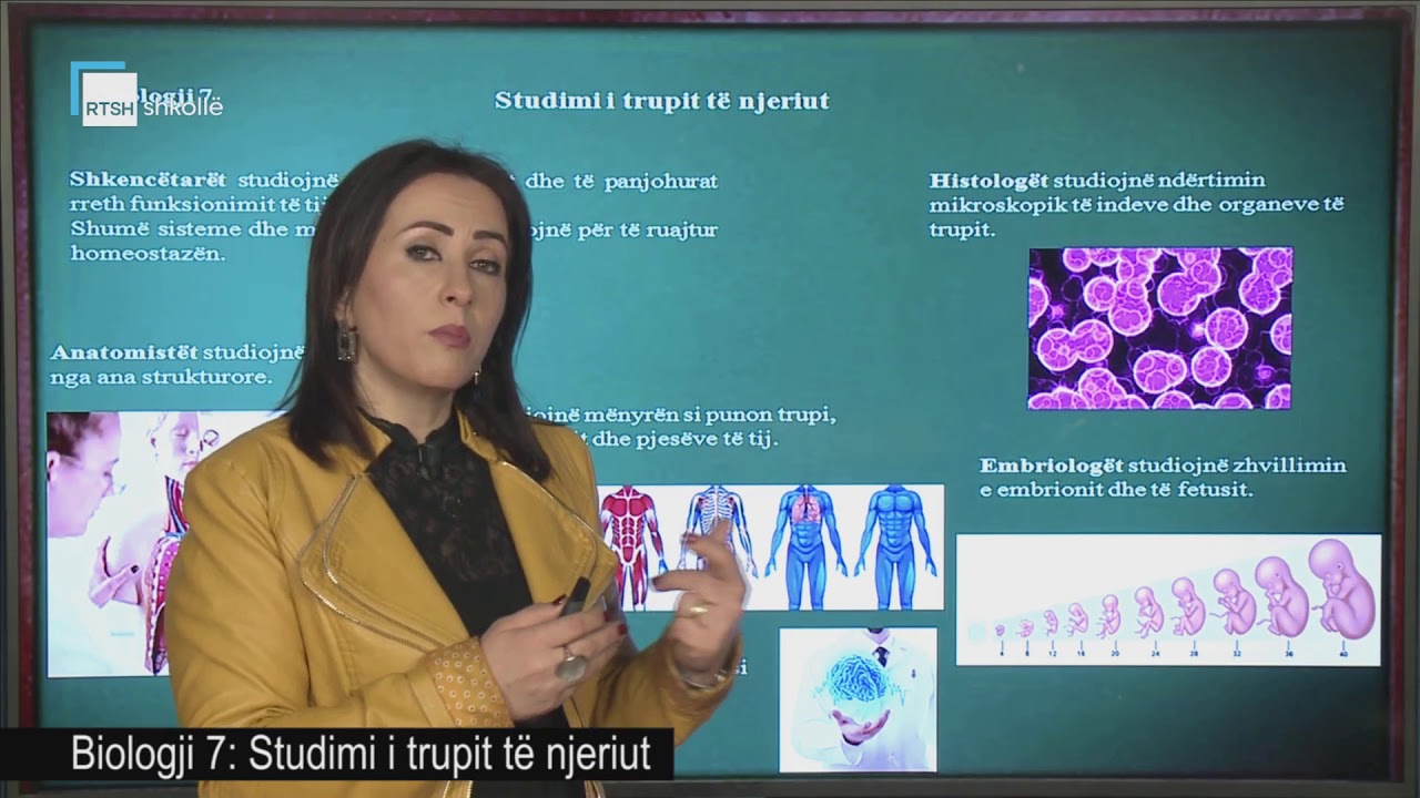 Biologji 7 - Studimi i trupit t&euml; njeriut