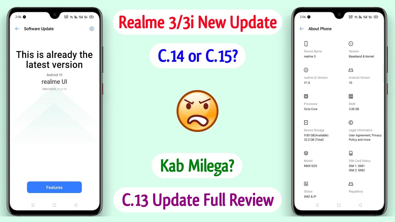 Realme 3/3i New Update C.14 or C.15 Kab Aayega? | Realme 3/3i C.13 Update Full Review ~ Rocko RJ 😃🔥