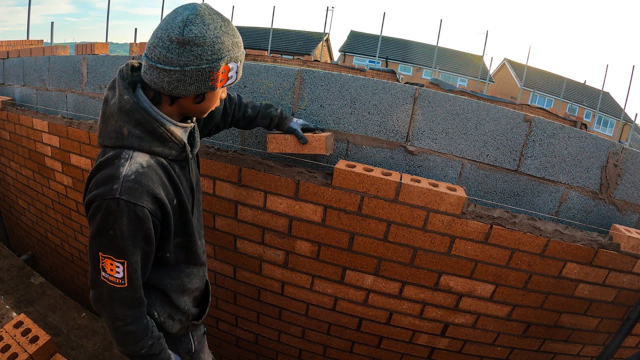 Our Bricklaying apprentice Laying Some Brick