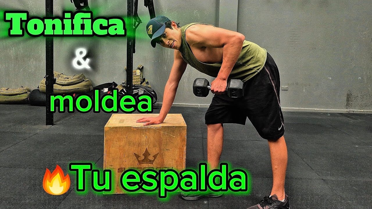 Tonifica tu #espalda con esta rutina🔥✅️mancuernas ¡A sudar!