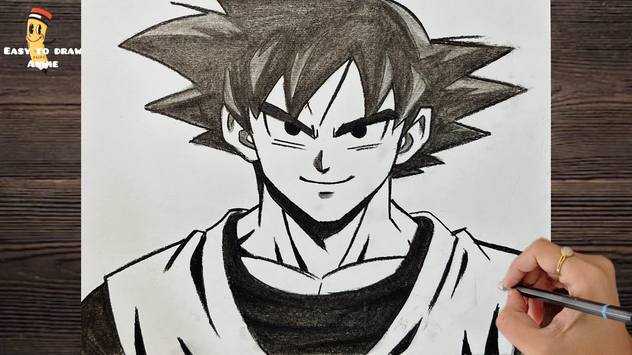 How to Draw GOKU || Dragon Ball Z Drawing Tutorial || Easy Anime Drawing 