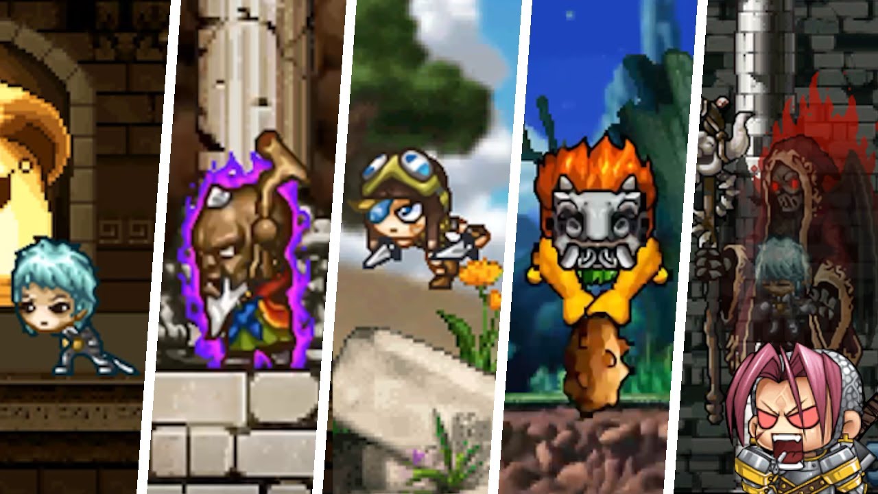 [Maplestory DS] Warrior (전사) Storyline Boss Battles + Ending!!