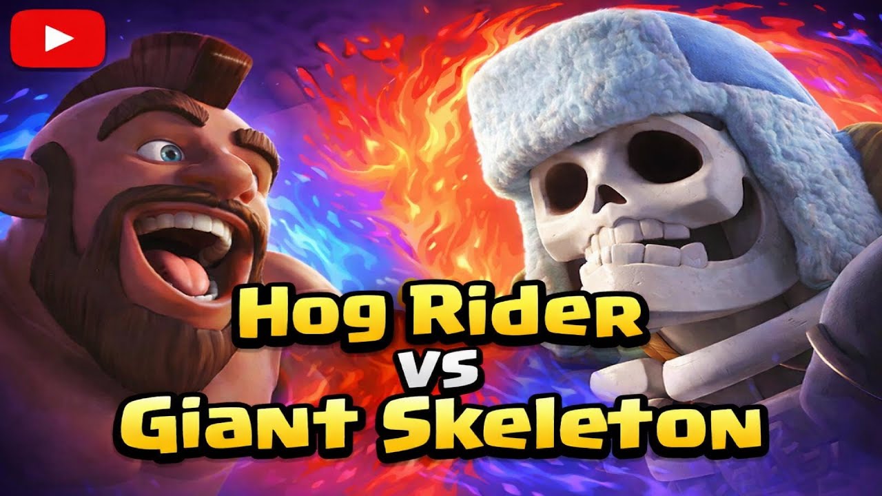 Hog Rider vs Giant Skeleton – Who Wins This Epic Battle?!