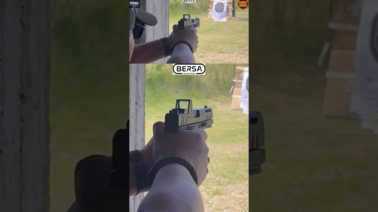 Probando la Bersa BP9 full size en el Evento Bersa 2024 #policia #viralvideo #argentina #bersa