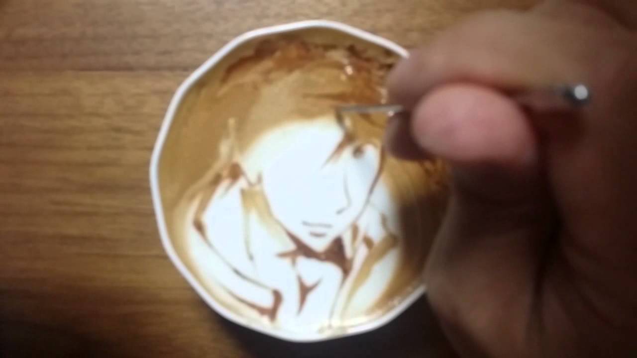本日の暇カプチーノ、『橘真琴＠Free!』。 ラテアート Latteart MakotoTachibana