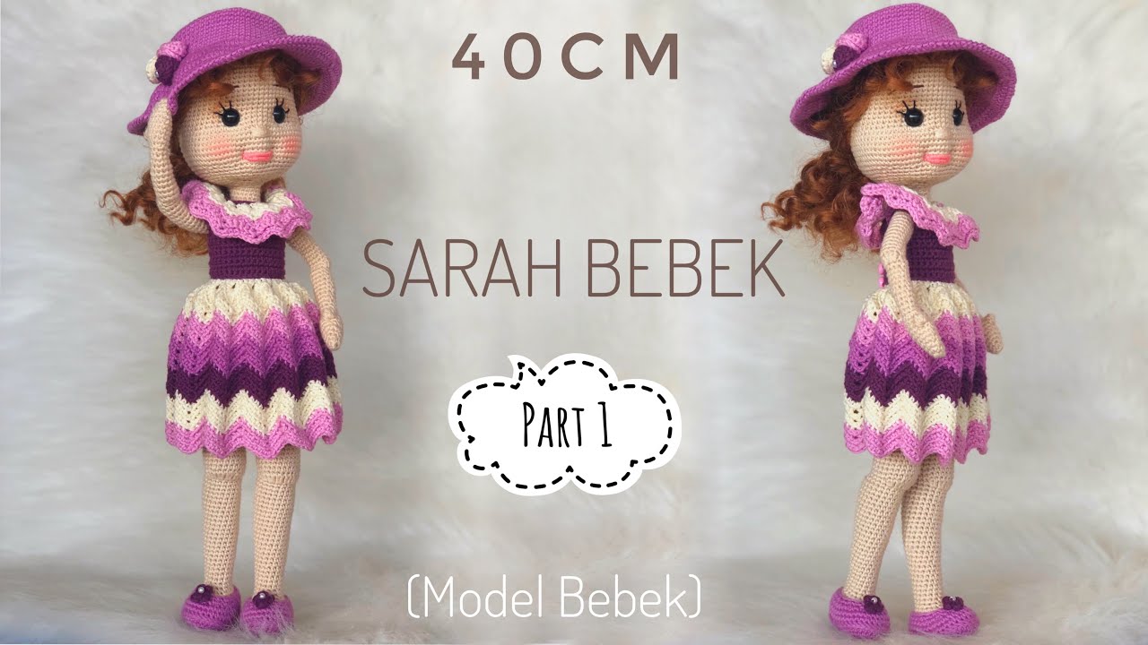 PART 1 | 40cm Amigurumi SARAH  Bebek (ENG SUBTITLES ON) subtítulos  EL ESPAÑOL