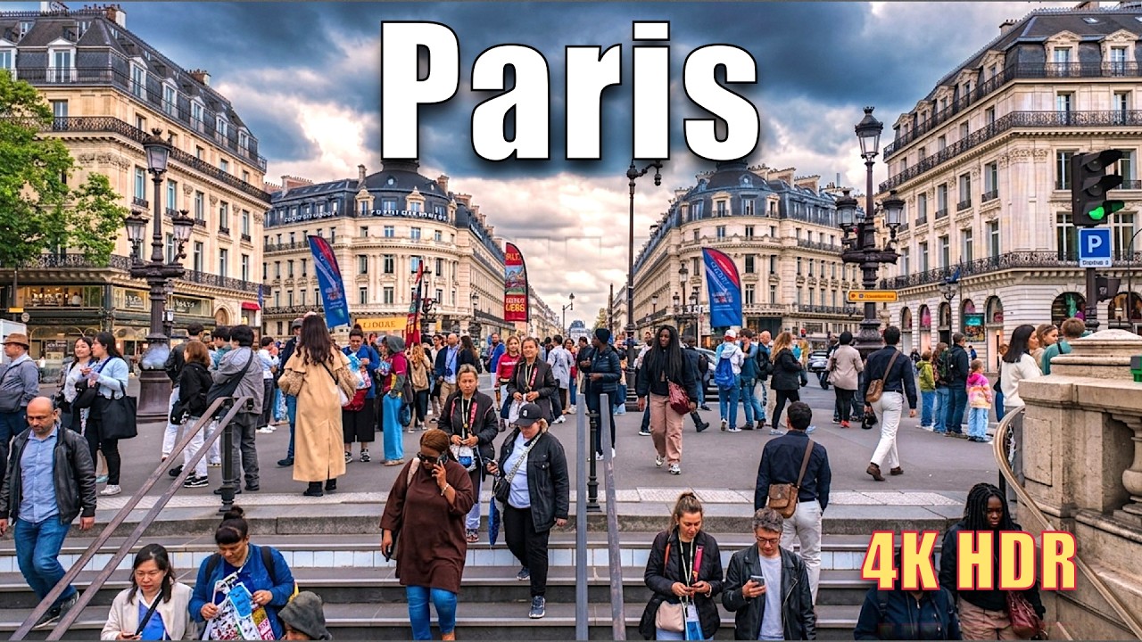 Paris Walking Tour 4K HDR 🇫🇷 Avenue de l&rsquo;Op&eacute;ra to Gare Saint-Lazare
