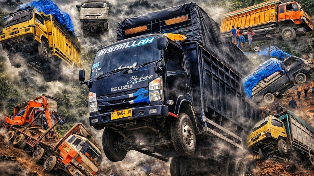 SANGAT MENGERIKAN !! Kompilasi Video Kecelakaan Truck & Mobil Terbalik Di Jalanan Extreme 