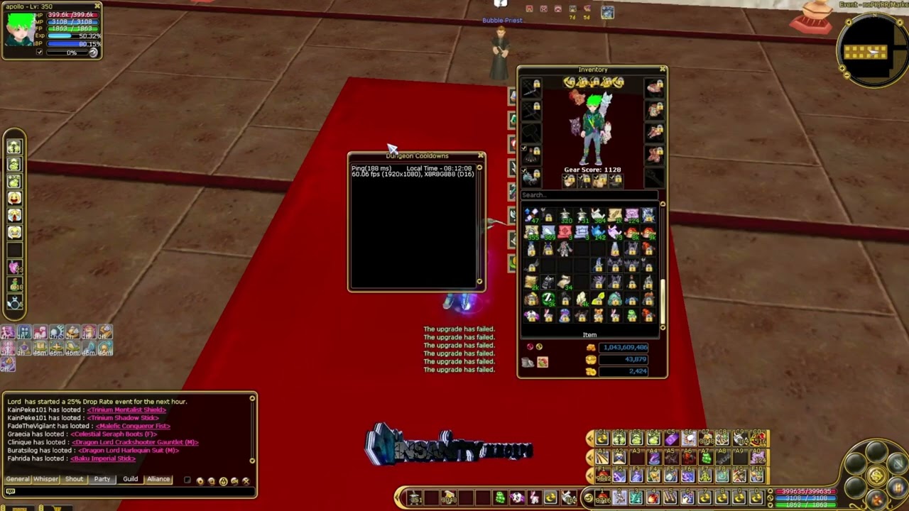 Grinding hard in Insanity FlyFF to push my gear to +20! Watch me battle RNG