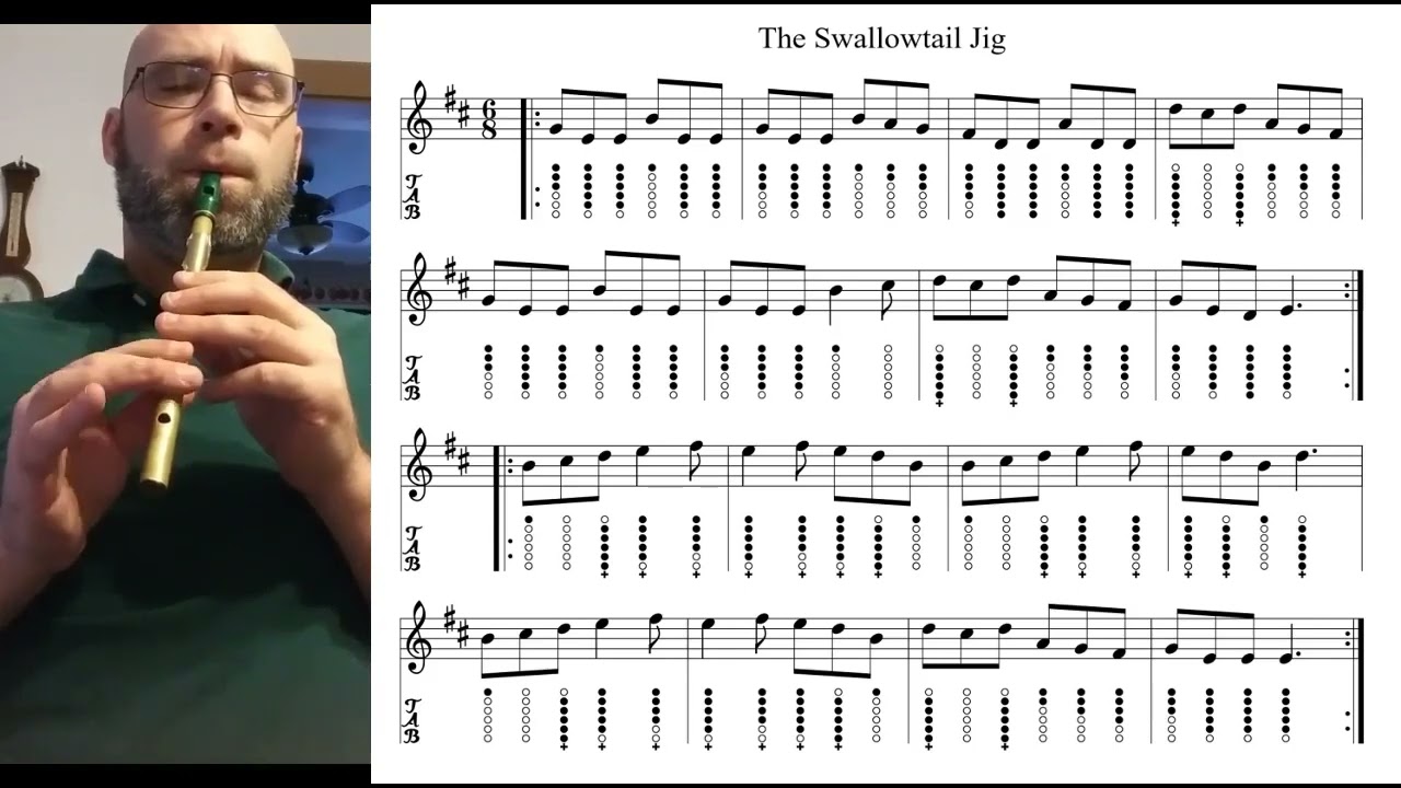 Swallowtail Jig on tin whistle for class