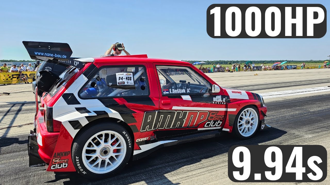 1000HP Opel Corsa RS TURBO - 9.94s