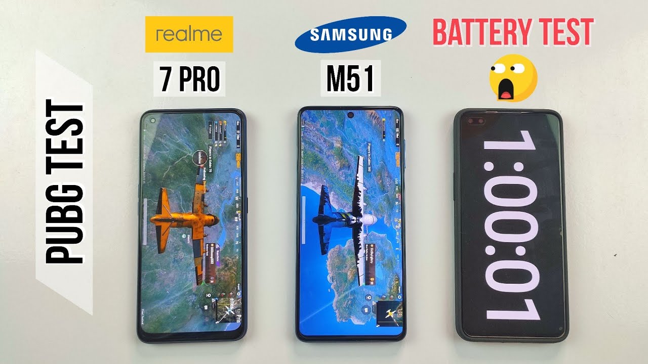 Realme 7 Pro vs Samsung Galaxy M51 Pubg Test, Heating and Battery Test | Shocking Result 🔥