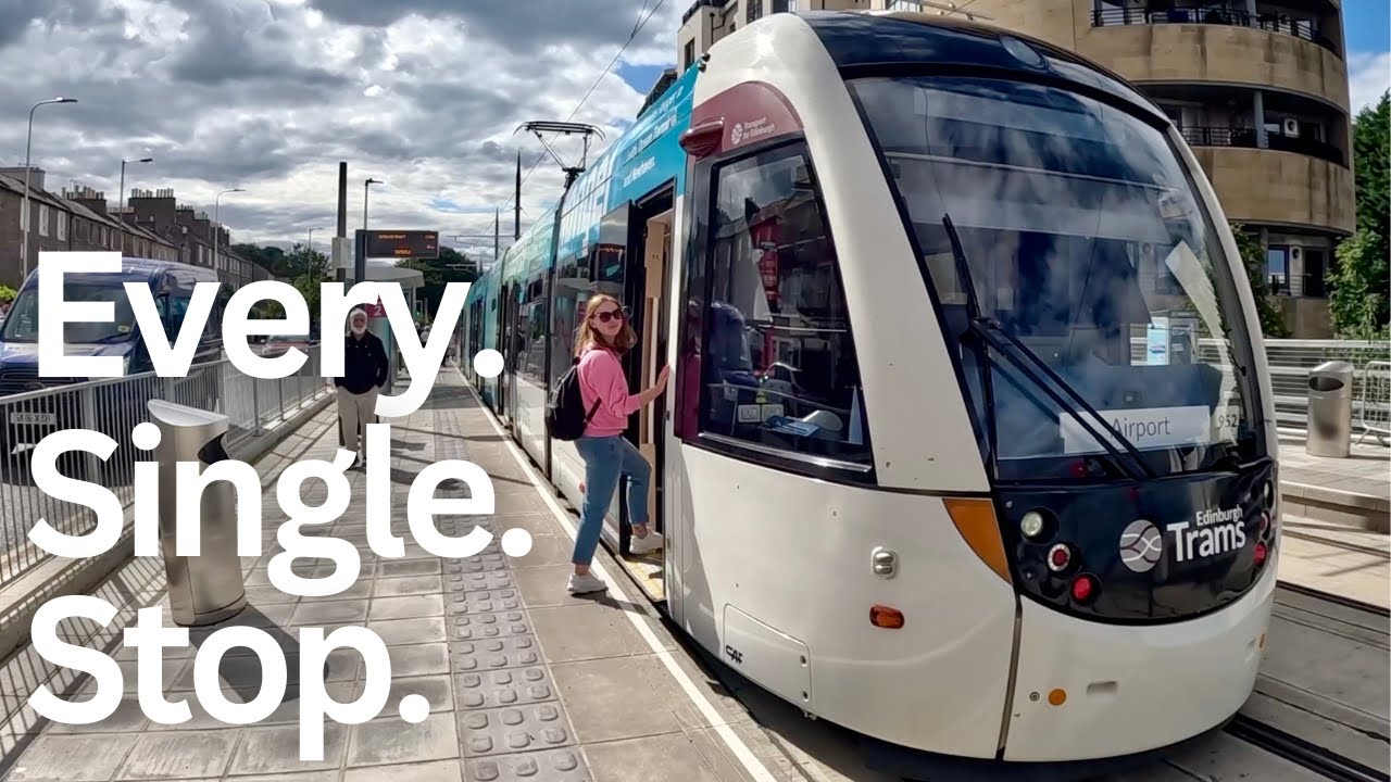 The Edinburgh Tram Challenge. Alighting at EVERY stop between the Airport and Newhaven...