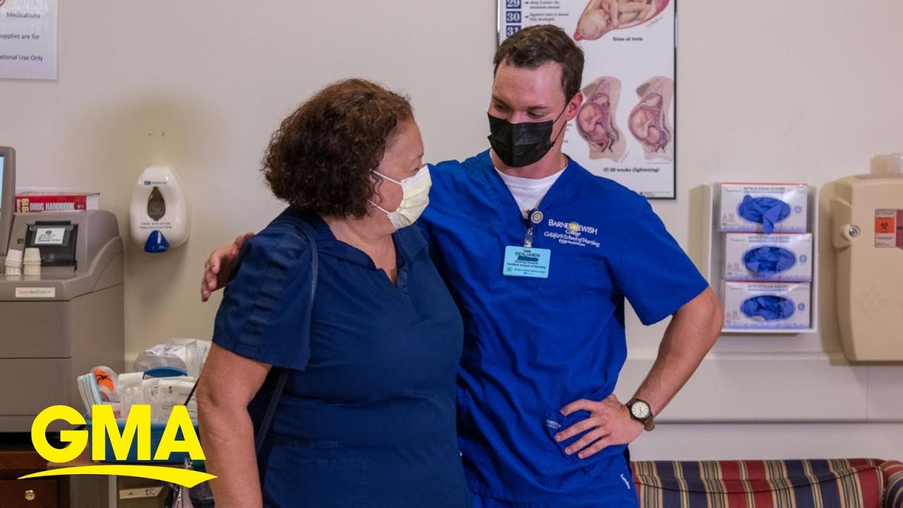 Nursing student reunited with nurse who helped deliver him 22 years ago l GMA