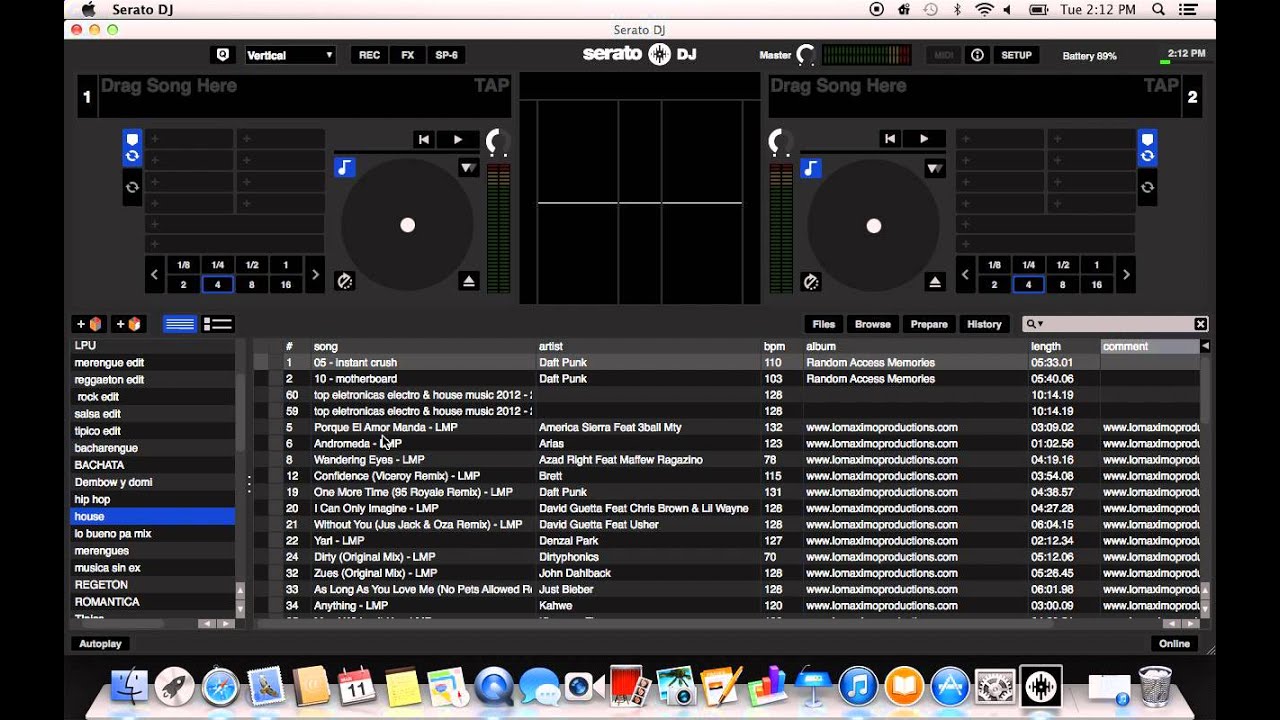 Como utilisar y Mezclar En el serato Dj