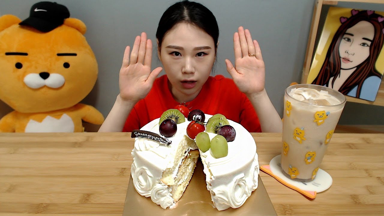 생크림케이크 먹방 Mukbang