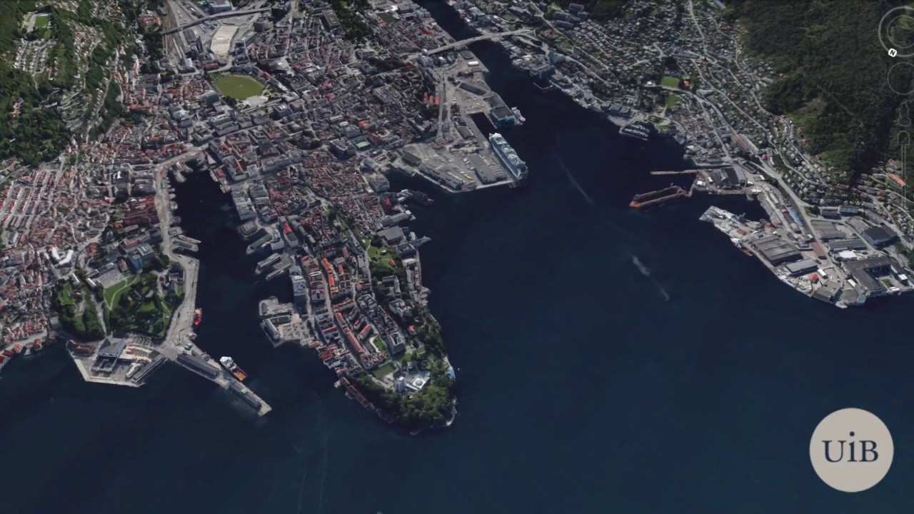 Bergen fra uvanlig vinkel for 200 år siden