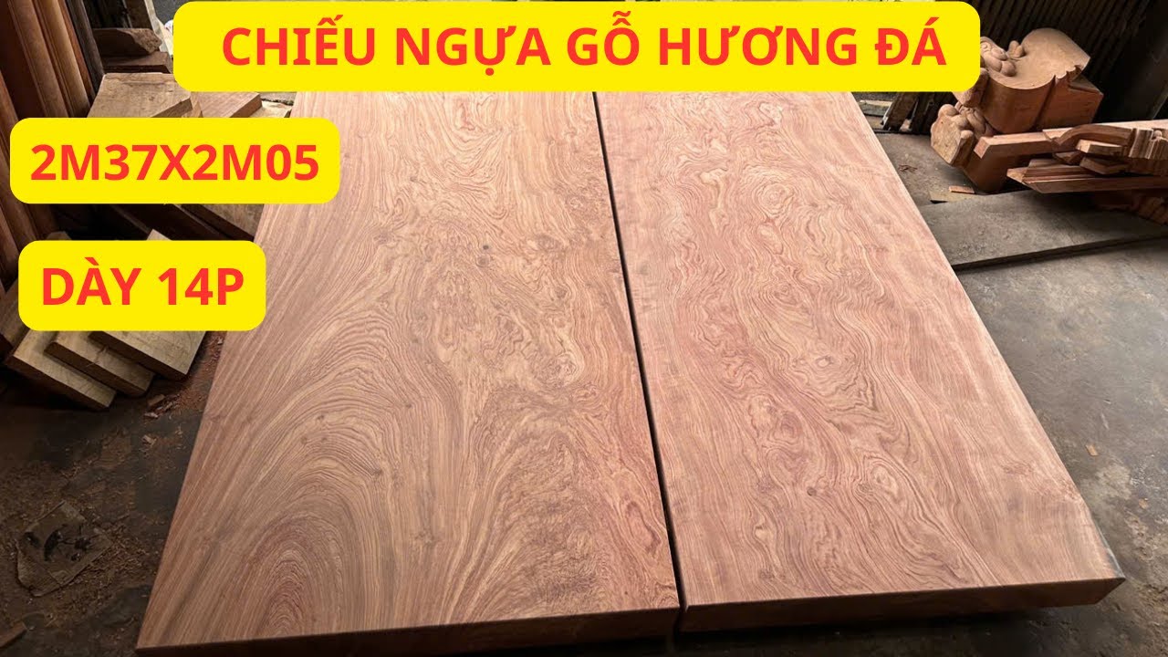 Siêu Phẩm Hiếm Có Trên Thị Trường Mặt Chiếu Ngựa Nguyên Khối Gỗ Hương Đá 2m37x2m05 Dày 14P