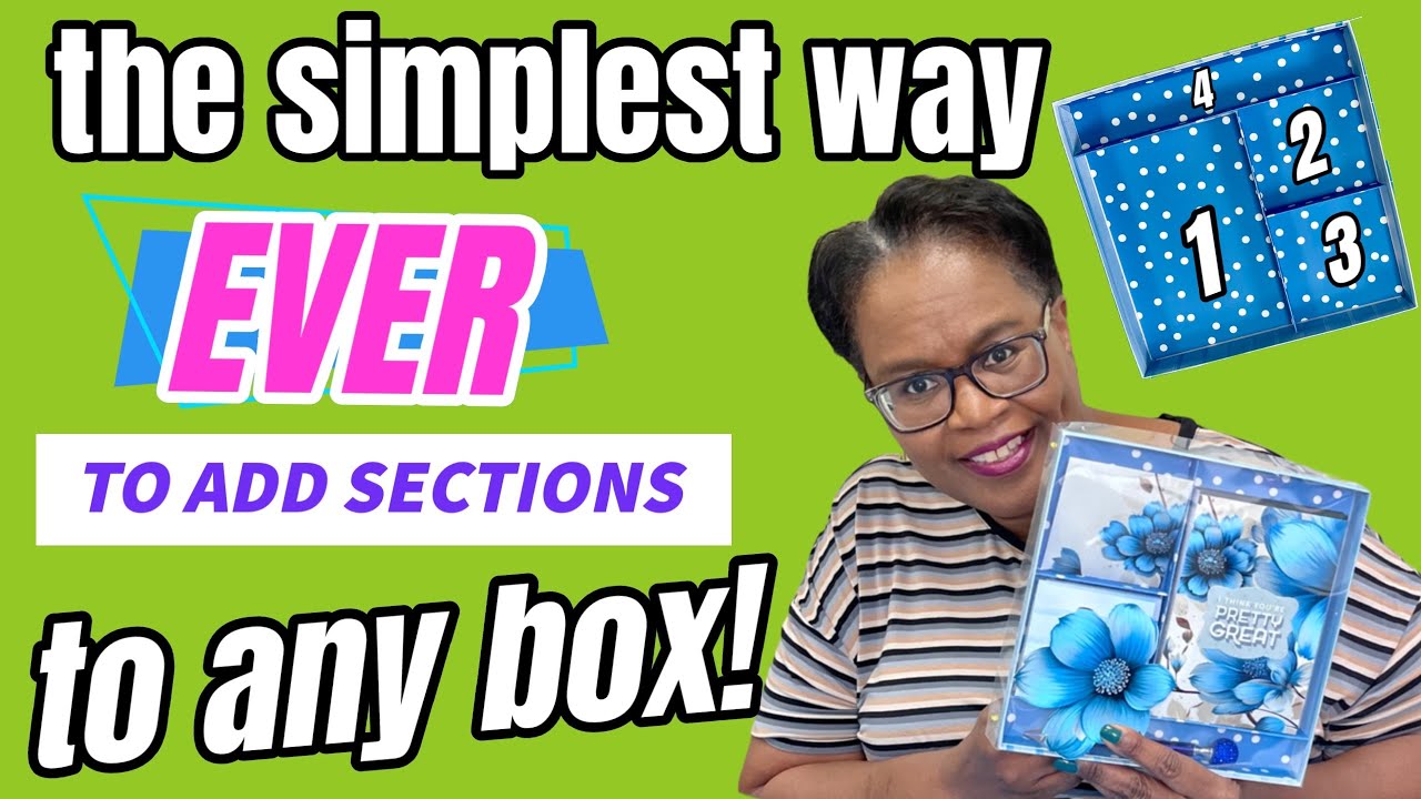 EASY 4-SECTION BOX turned into a notepad/notecard box! STEP BY STEP DIY!