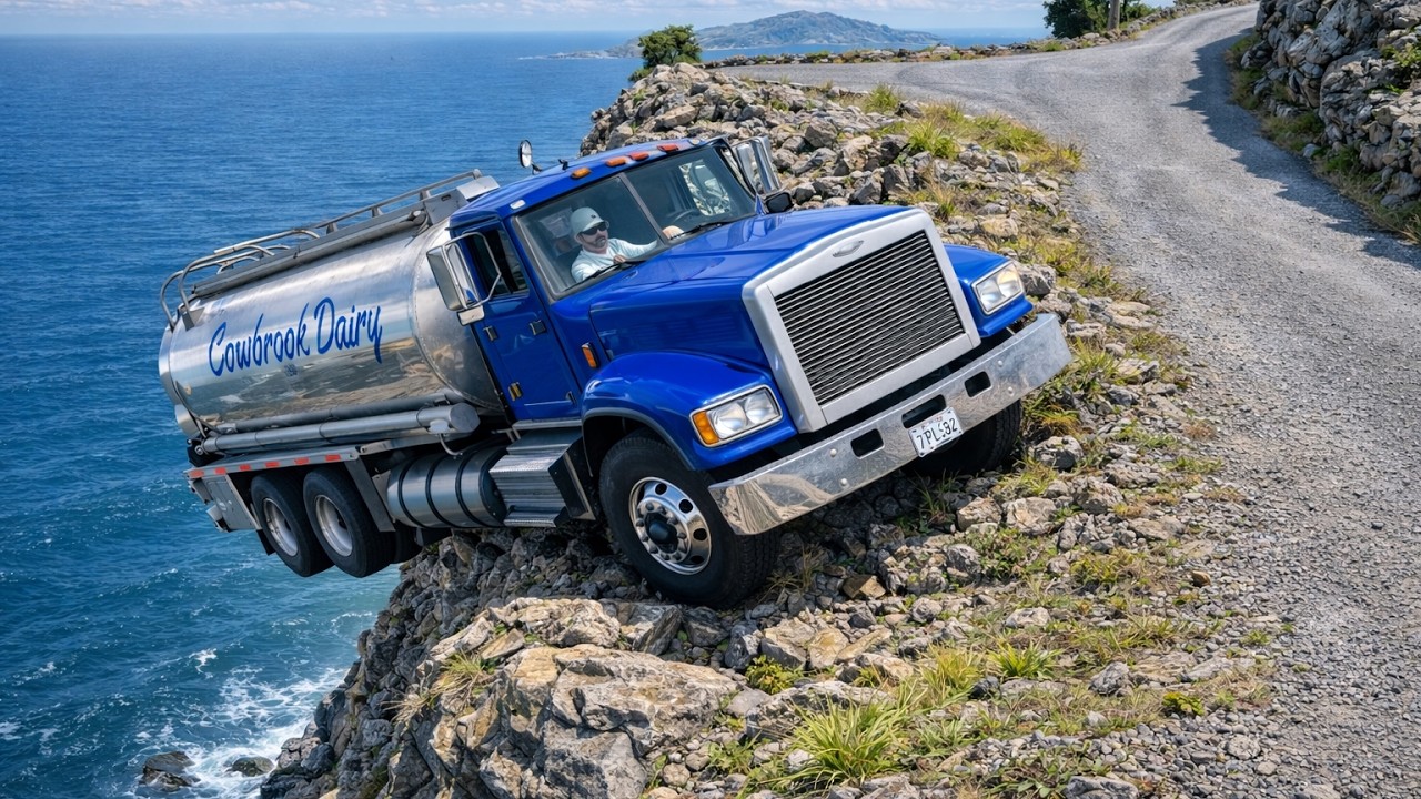 Truck vs Car Crash on Deadly Cliff  Roads 😱🔥| BeamNG.drive