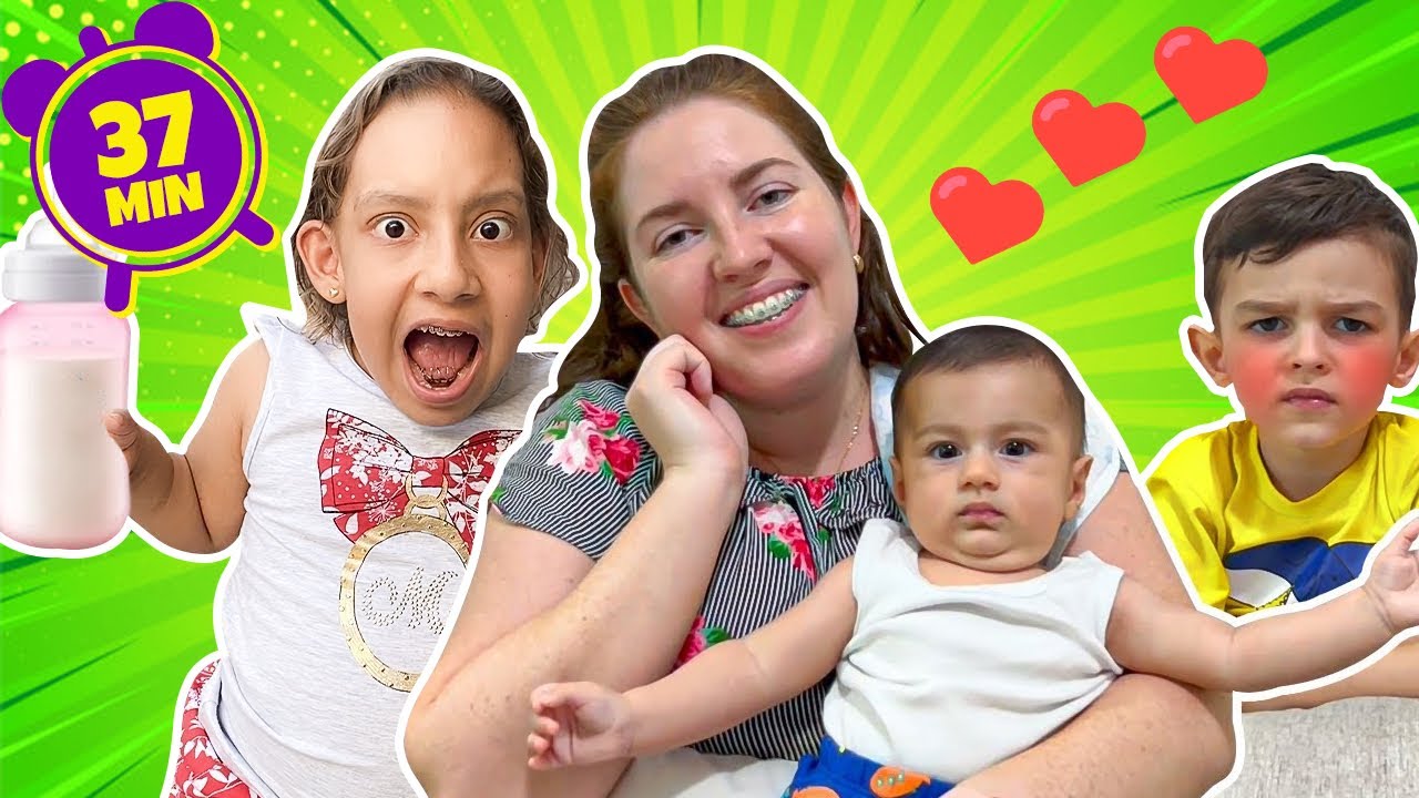 Maria Clara em Historias sobre babás e bebês fofinhos |Collection Stories for Kids with MC Divertida