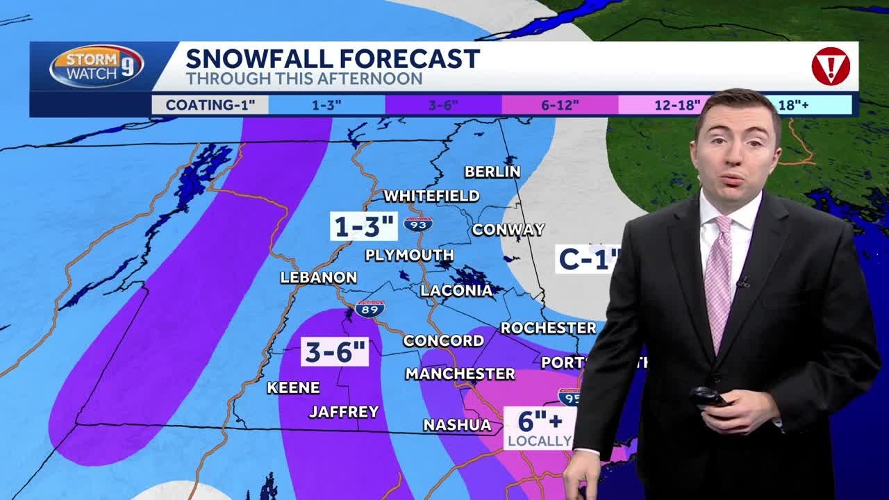 Video: Several hours of snowfall for southern NH