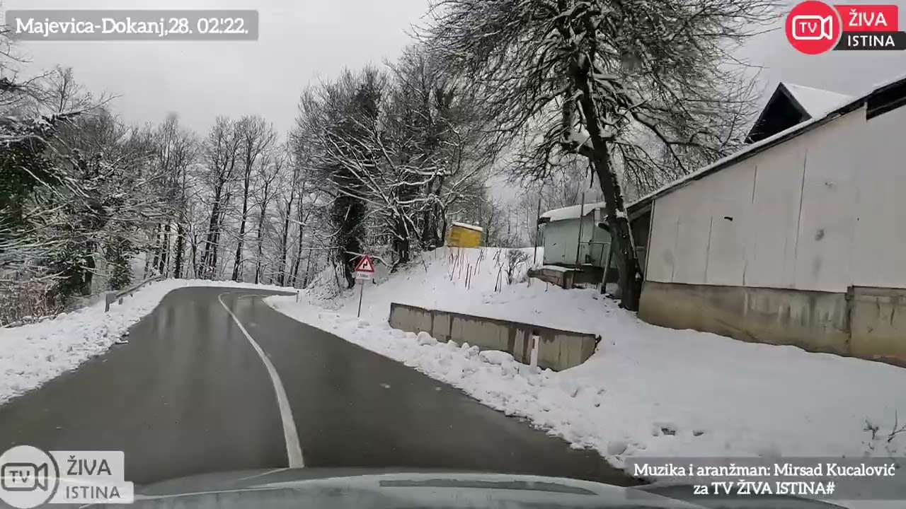 ŽIVA ISTINA#Nevrijeme.Naša kamera na putu Majevica-Dokanj snijeg i vjetar.