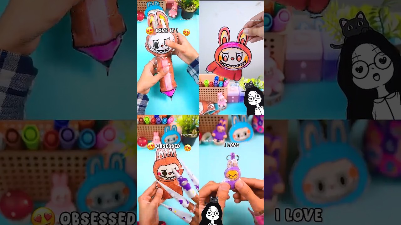 Which one is your fave ? 😱 LABUBU Squishy , Magic & craft ! 👀 #labubu #popmart #magic