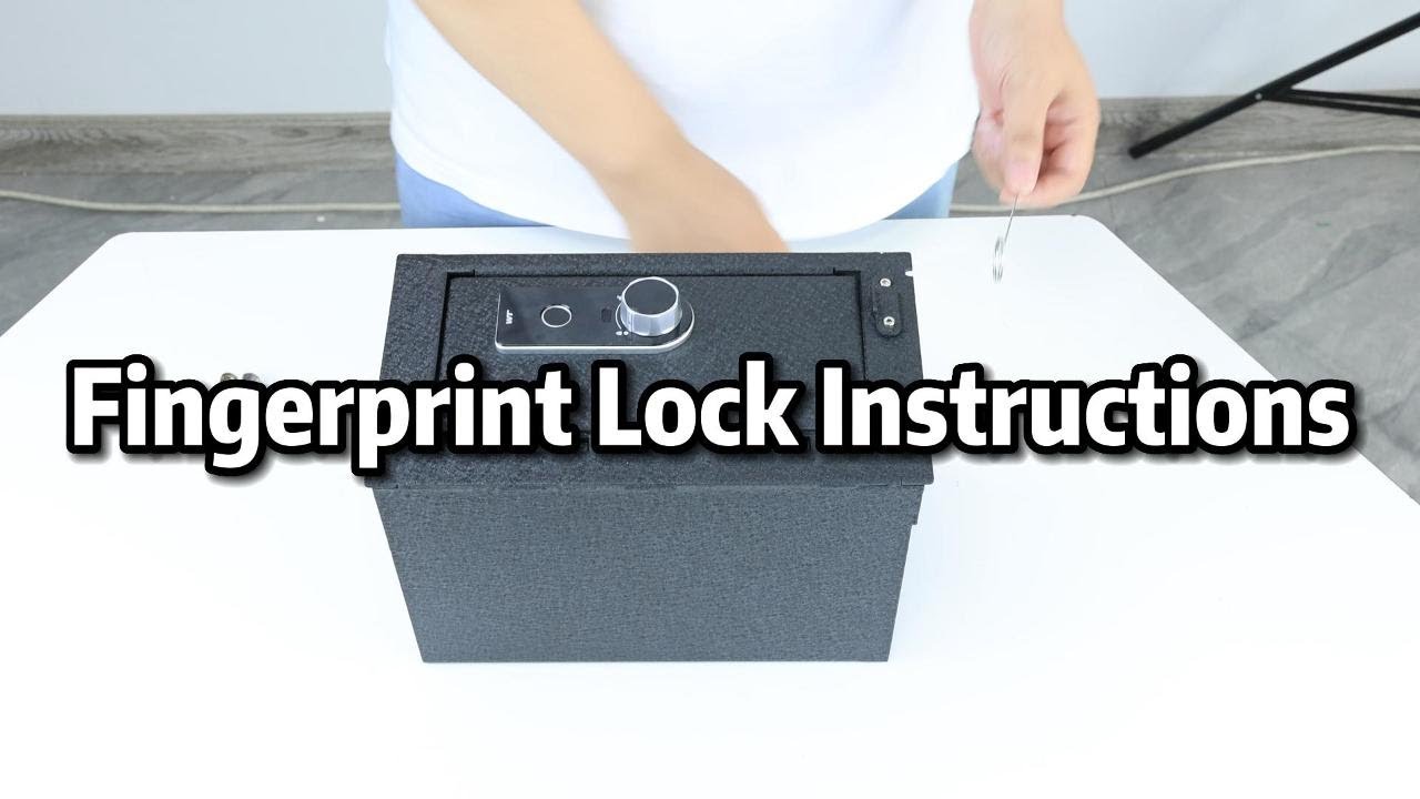 Fingerprint lock with backup key instruction#tuojue #biometriclock #consolesafe #cargunsafe#gunsafe