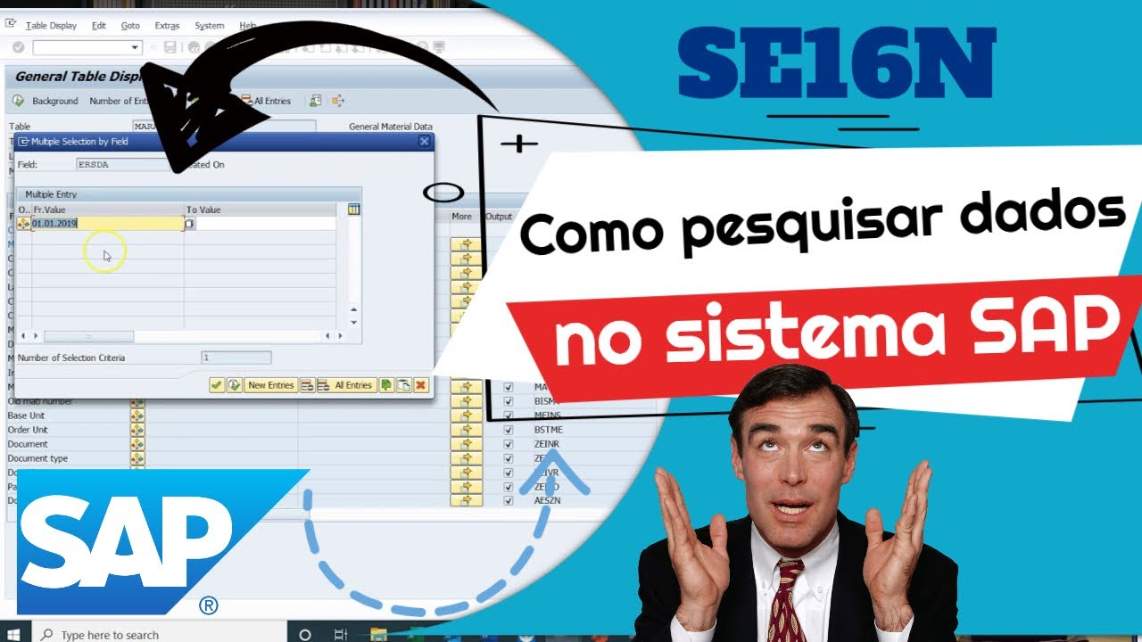 Como pesquisar dados no sistema SAP usando SE16N | iTD Training