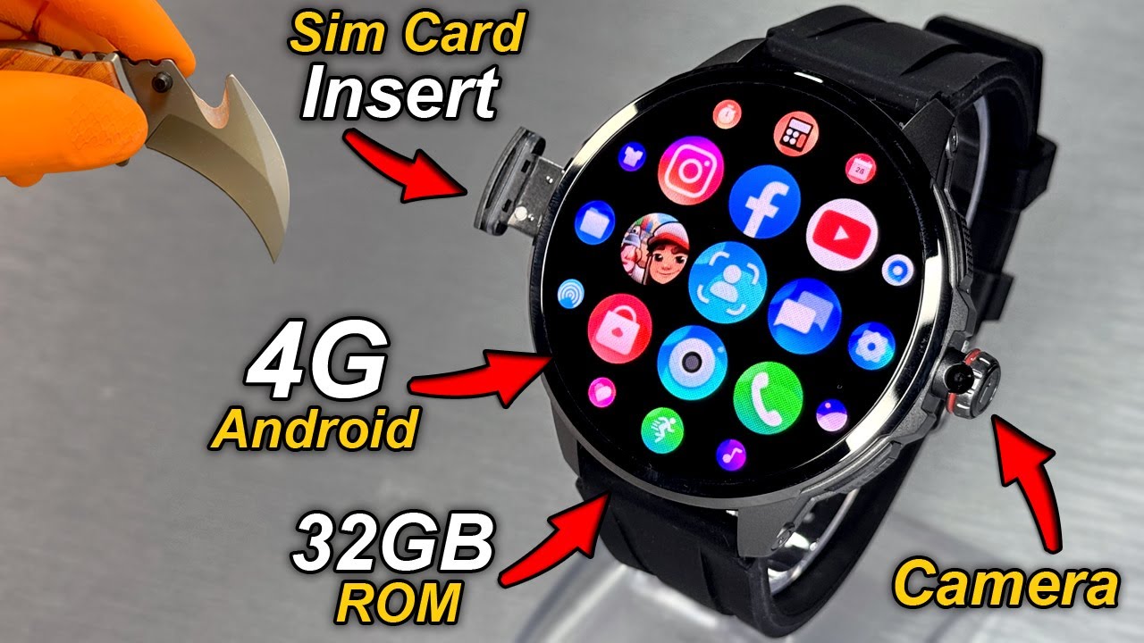 H99 4G Android SmartWatch With SimCard Insert & Camera⚡️3GB RAM + 32GB ROM + HotSpot⚡️