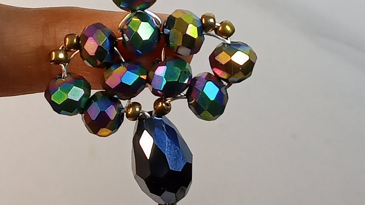 Multicolor crystal beads Earrings @littlethings486 