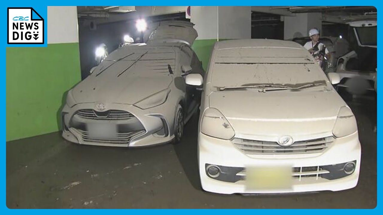 車は水や泥をかぶったままの状態… 大雨で274台が水没の地下駐車場  電動の止水板は前から故障 1週間経った今の状況は 三重・四日市市